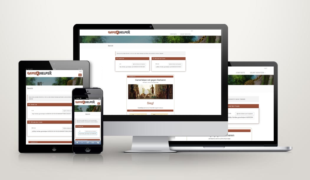 GameHelper.net ist responsive